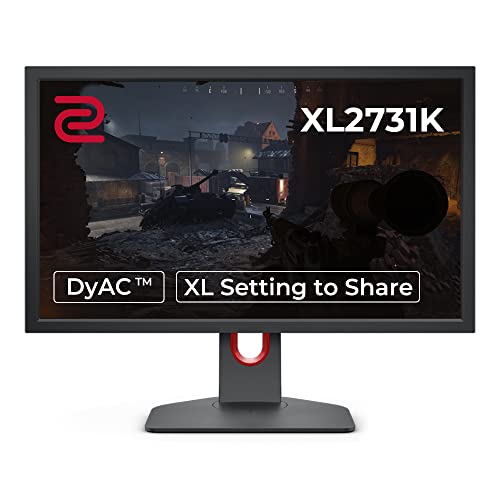 Monitor para juegos BenQ ZOWIE XL2731K de 27 pulgadas a 165 Hz / 1080p / Compatible con PS5 y Xbox a 120 fps / Panel TN de respuesta rápida nativa / DyAc / Black eQualizer / Color Vibrance