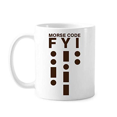 Morse Code Reference Points Lines - Taza de cerámica para café y porcelana