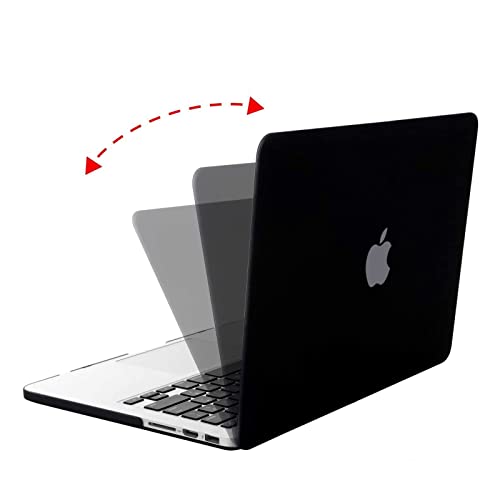 MOSISO Funda Dura Compatible con MacBook Pro 13 Retina A1502 / A1425 (Versión 2015/2014/2013/fin 2012), Ultra Delgado Carcasa Rígida Protector de Plástico Cubierta, Negro