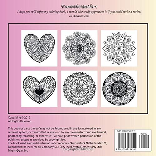 Motif Ornament Adult Coloring Book 200 pages - The universe gives back to us what we put out. (Mandala)