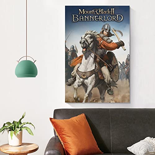 Mount And Blade II Bannerlord Juego de portada de lienzo y arte de pared, impresión moderna de decoración de dormitorio familiar para familia y amigos de 60 x 90 cm