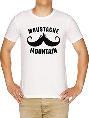 Moustache Mountain Camiseta Hombre Blanco
