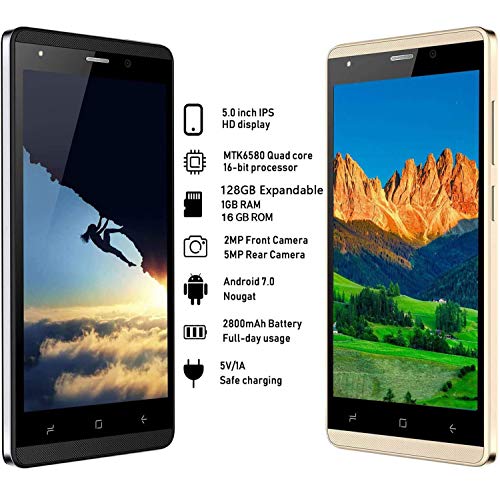 Moviles Libres Baratos 4G 16GB ROM/Memoria Extendida 128 GB, 5.0 Pulgadas 5MP Cámara Smartphone Libre Dual SIM 4G WiFi Moviles Baratos y Buenos Smartphone Batería 2800mAh J3(2020) Móvil Libre