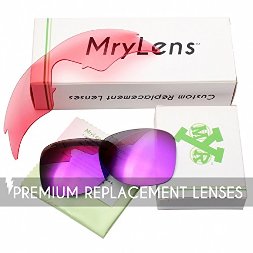 MRY 4 Paires polarisées Lentilles de Remplacement pour Oakley Style Switch Sunglasses-Stealth Noir/Rouge Feu/Ice Bleu/Argent Titane