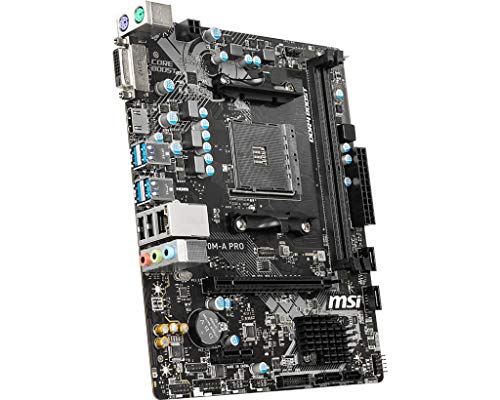 MSI A320M-A Pro - Placa Base AM4 Micro ATX AMD A320 A320M-A Pro, AMD, ubicación AM4, AMD Athlon, AMD Ryzen, DDR4-SDRAM, DIMM, 1866, 2133, 2400, 2667 y 2933, 3200 MHz