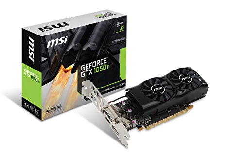 MSI GeForce GTX 1050 Ti 4GT LP - Tarjeta gráfica (refrigeración DUAL FAN, 4 GB memoria GDDR5)