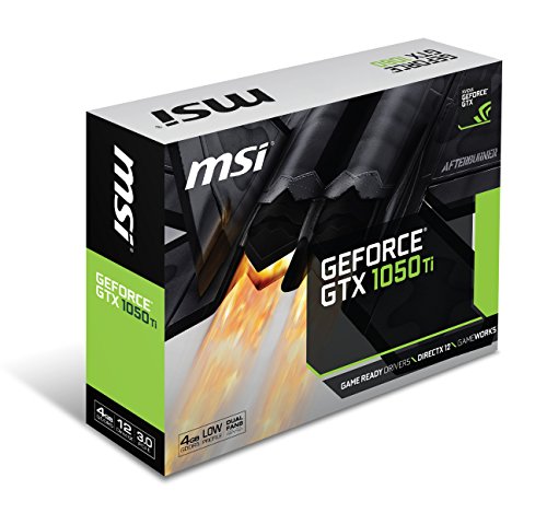 MSI GeForce GTX 1050 Ti 4GT LP - Tarjeta gráfica (refrigeración DUAL FAN, 4 GB memoria GDDR5)