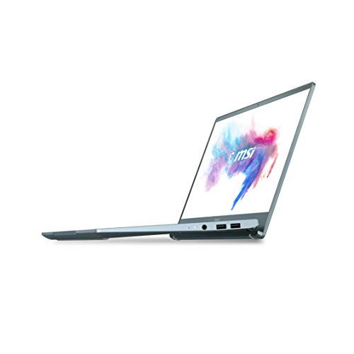 MSI Modern 14 B10MW-421XES - Ordenador portátil de 14" FullHD (Intel Core i5-10210U, 8 GB RAM, 512GB SSD, Iris Xe Graphics, Sin Sistema Operativo) Roca Azul - Teclado QWERTY Español