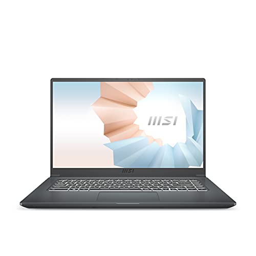 MSI Modern 15 A11MU-682XES - Ordenador portátil de 15.6" FHD (Tiger lake i5-1155G7, 16 GB RAM, 512 GB, UHD Graphics, Sin sistema operativo) Gris - Teclado QWERTY Español