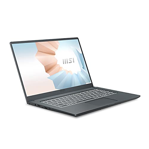 MSI Modern 15 A11MU-682XES - Ordenador portátil de 15.6" FHD (Tiger lake i5-1155G7, 16 GB RAM, 512 GB, UHD Graphics, Sin sistema operativo) Gris - Teclado QWERTY Español