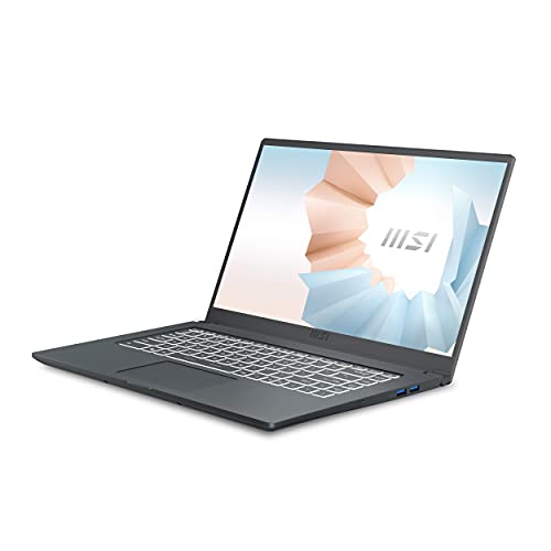 MSI Modern 15 A11MU-682XES - Ordenador portátil de 15.6" FHD (Tiger lake i5-1155G7, 16 GB RAM, 512 GB, UHD Graphics, Sin sistema operativo) Gris - Teclado QWERTY Español