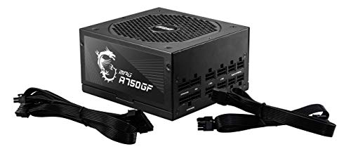 MSI MPG A750GF - Fuente de alimentación gaming (compatible con NVIDIA GeForce RTX Serie 30, Certificado 80 Plus Gold 750 W, alimentación continua con ventilador de 140 mm FDB, ATX)