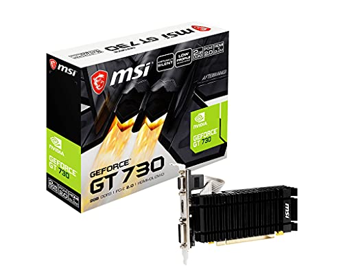 MSI - N730K-2GD3H/LPV1 - Tarjeta Gráfica Profesional NVIDIA, PCI-E 2.0, 64-bits, DL-DVI-D, HDMI, D-Sub