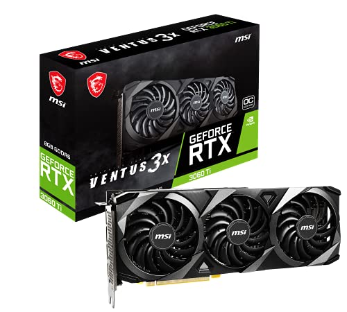 MSI RTX 3060 TI Ventus 3X 8G OC LHR Tarjeta gráfica NVIDIA GeForce RTX 3060 Ti 8 GB GDDR6