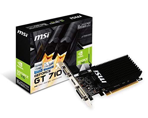 MSI V809-2000R NVIDIA GeForce GT 710 2GB - Tarjeta gráfica (Pasivo, LP/ATX, NVIDIA, GeForce GT 710, GDDR3, PCI Express x8 2.0)