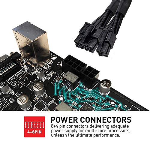 MSI X470 GAMING PLUS MAX - Placa base Performance Gaming (4 PCI-E Gen3 , Audio boost, conectores pin 8+4, Mystic Light RGB)