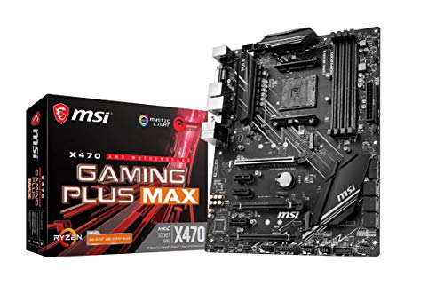 MSI X470 GAMING PLUS MAX - Placa base Performance Gaming (4 PCI-E Gen3 , Audio boost, conectores pin 8+4, Mystic Light RGB)