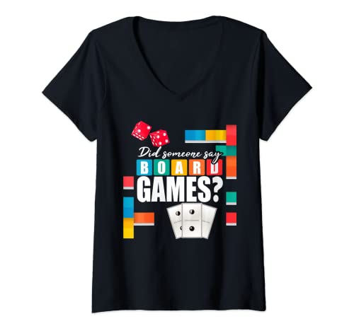 Mujer ¿Alguien dijo juego de mesa estrategia juego de mesa Gamers Outfit Camiseta Cuello V