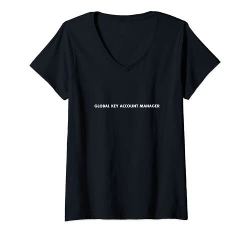 Mujer Global Key Account Manager Titel Transporte Regalo Profesional Camiseta Cuello V
