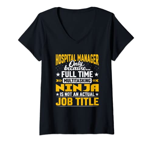 Mujer Hospital Manager Job Title - Funny Hospital Director CEO Camiseta Cuello V