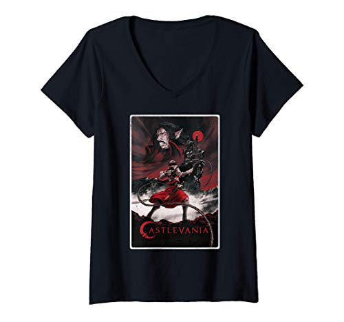 Mujer Netflix Castlevania Poster Camiseta Cuello V