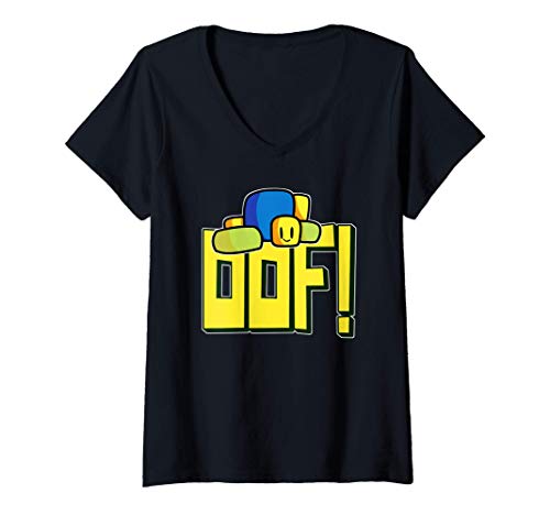 Mujer Oof Meme Funny Saying Gamer Gift Cute Gaming Noob For Kids Camiseta Cuello V