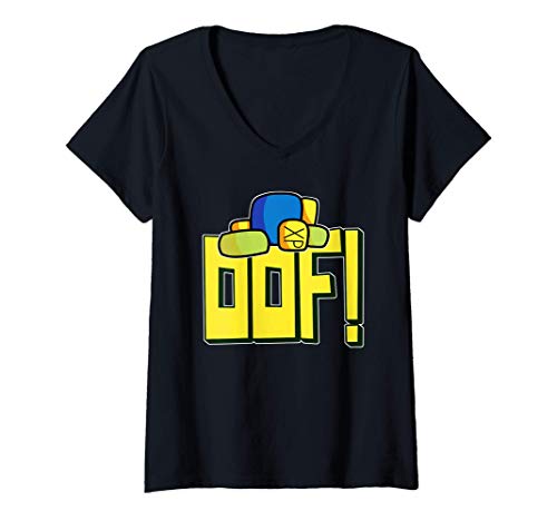 Mujer Oof Meme Funny Saying Gamer Gift Gaming Noob For Kids Camiseta Cuello V