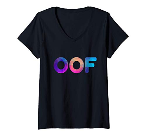 Mujer Oof Meme Internet Slang Gamer Gift Camiseta Cuello V