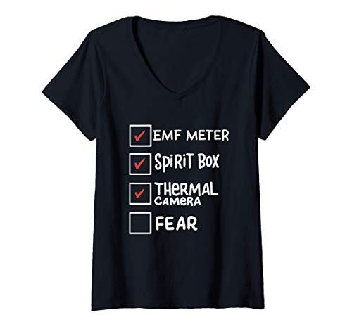 Mujer Phasmophobia - Funny Ghost Hunter Paranormal Investigators Camiseta Cuello V