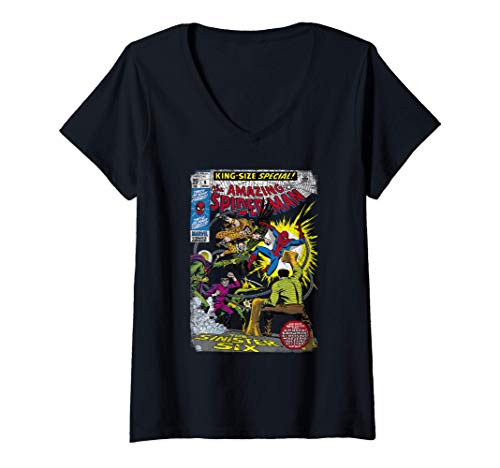 Mujer Spider-Man Sinister Six Comic Camiseta Cuello V