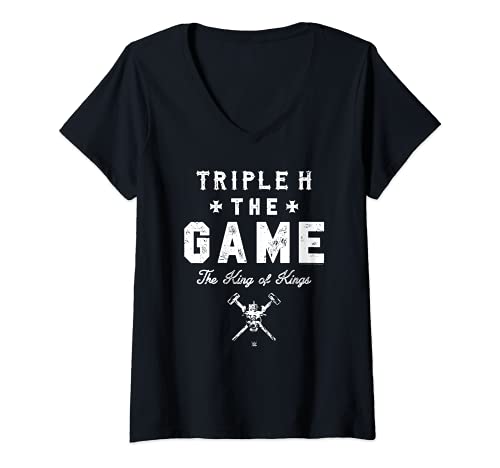 Mujer WWE Triple H El Juego Rey de Reyes Tipo de Lucha Camiseta Cuello V