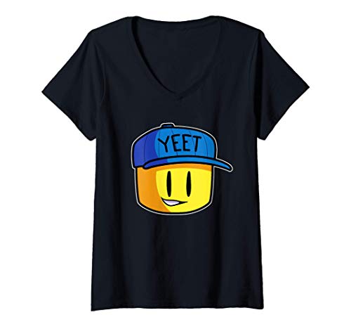 Mujer Yeet Meme Noob Funny Internet Saying Kid Gamer Gift Camiseta Cuello V