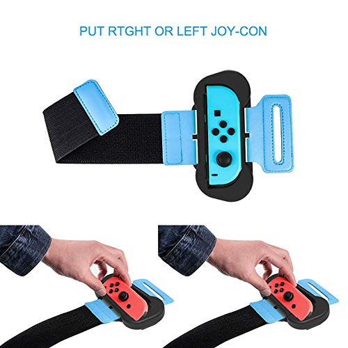 Muñequeras para Just Dance 2020, 2019; Nintendo Switch, mando de juegos, cómoda correa elástica ajustable para controlador Joy-Con (2 unidades)