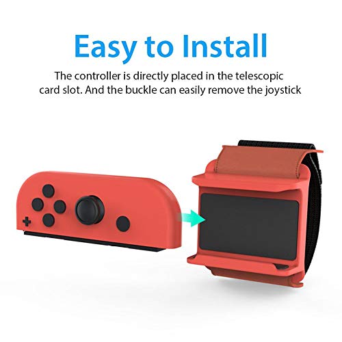 Muñequeras para Nintendo Switch Controller Game Just Dance 2020, 2 Pack De Correa Elástica Ajustable para El Controlador, La Banda De La Pierna Es Adecuada para Switch Ring Fit Adventure