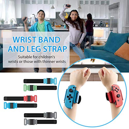 Muñequeras para Nintendo Switch Controller Game Just Dance 2020, 2 Pack De Correa Elástica Ajustable para El Controlador, La Banda De La Pierna Es Adecuada para Switch Ring Fit Adventure
