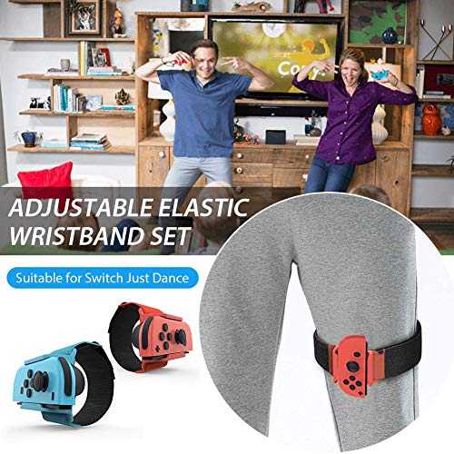 Muñequeras para Nintendo Switch Controller Game Just Dance 2020, 2 Pack De Correa Elástica Ajustable para El Controlador, La Banda De La Pierna Es Adecuada para Switch Ring Fit Adventure