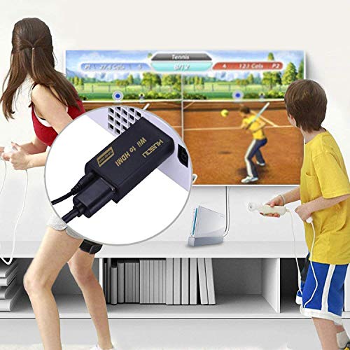 Musou Wii al Convertidor de HDMI, Wii a HDMI Convertidor Viene con Jack de 3,5 mm Full HD 1080P Adaptador Conmutación automática PAL/NTSC