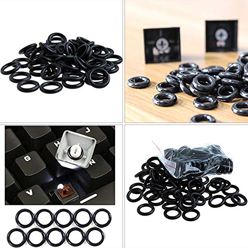 Mwoot Keycap Puller Cleaning Tool + Rubber O-Ring Sound Dampeners, 2 PCS Keycap Puller, 2 Cleaning Brush & 140 PCS Rubber O-Ring For Mechnial Keyboard Cherry MX Key Switch