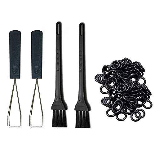Mwoot Keycap Puller Cleaning Tool + Rubber O-Ring Sound Dampeners, 2 PCS Keycap Puller, 2 Cleaning Brush & 140 PCS Rubber O-Ring For Mechnial Keyboard Cherry MX Key Switch