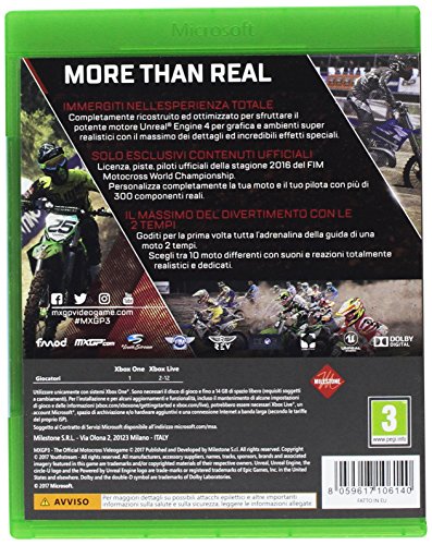 MXGP 3: The Official Motocross Videogame - Xbox One [Importación italiana]