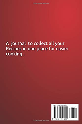 My Christmas Recipes: A handy book to collect and store all your favorite Christmas recipes in one place. Chicken, Vegetable, Vegan , Healthy Baked ... for Dinner or Lunch - all easily at hand.