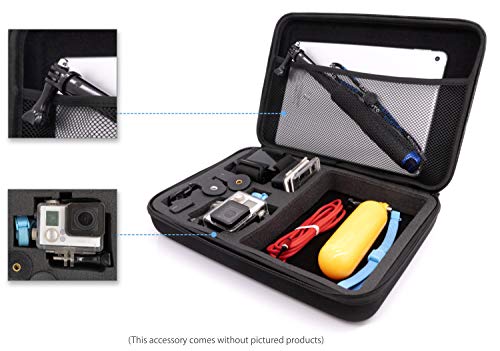 MyGadget Estuche p.ej Action Camera GoPro y Accesorios a Prueba de Golpes - Bolsa de Viaje Protectora Compatible con GoPro Hero 10 9 8 7 Xiaomi Yi - Talla L