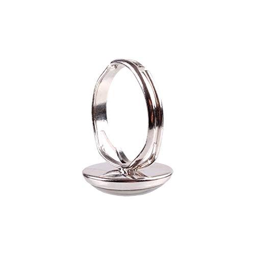 Mylery Anillo con Motivo Encendido Apagado Encendido Apagado Interruptor de botón Plata 16mm