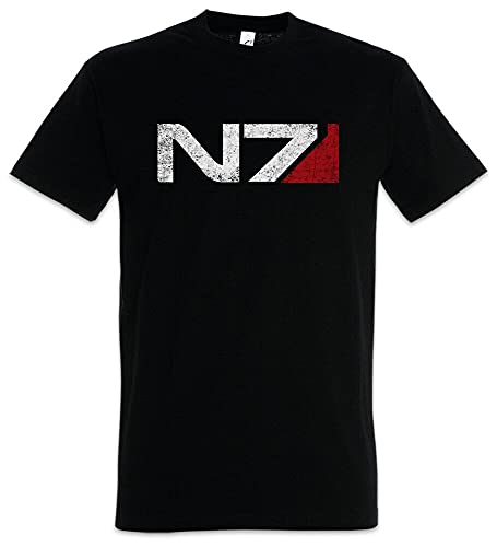 N7 Normandy Logo T-Shirt Mass Commander Shepard Cerberus PC Game Effect T Shirt Black M