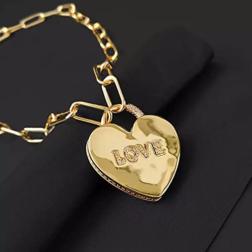 N/Ａ Regalo Colgante de Collar de Mujer Diseño de Collar en Forma de corazón, Personalidad de Moda Simple, Marca de Lujo de Gama Alta, Regalo de joyería para Mujer de Mónaco
