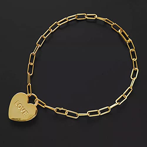 N/Ａ Regalo Colgante de Collar de Mujer Diseño de Collar en Forma de corazón, Personalidad de Moda Simple, Marca de Lujo de Gama Alta, Regalo de joyería para Mujer de Mónaco