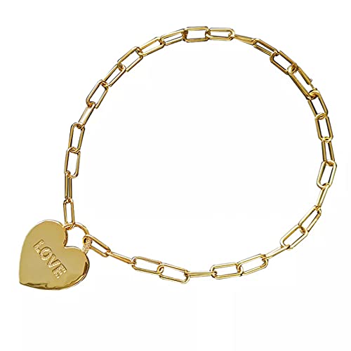 N/Ａ Regalo Colgante de Collar de Mujer Diseño de Collar en Forma de corazón, Personalidad de Moda Simple, Marca de Lujo de Gama Alta, Regalo de joyería para Mujer de Mónaco