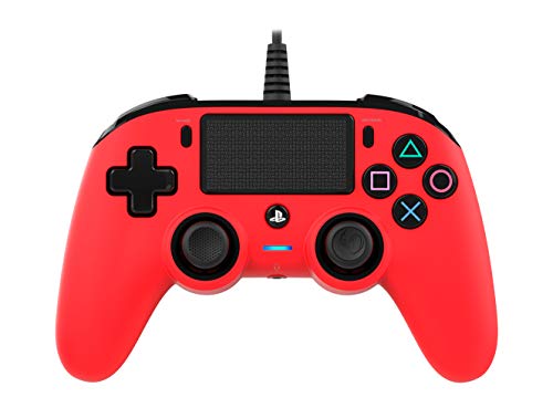 Nacon - Mando Compacto para PS4, Color Rojo