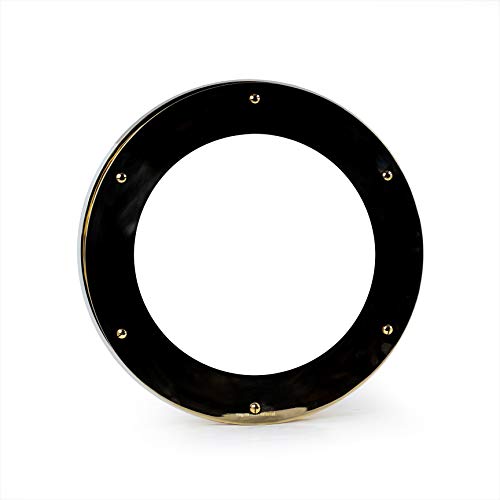 Nagina International 16" Deep Flange Nautical Home Decor Yet Functional Solid Brass Heavy Porthole Window with 8mm Dead-Light Window