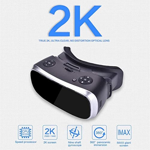 NAKATA Vidrios VR de Realidad Virtual, Gafas 3D Vasos de PC virtuales y Auriculares VR Todo en uno para PS 4 Xbox 360 / A 2K HDMI Nibiru Android 5.1 Pantalla 2560 * 1440